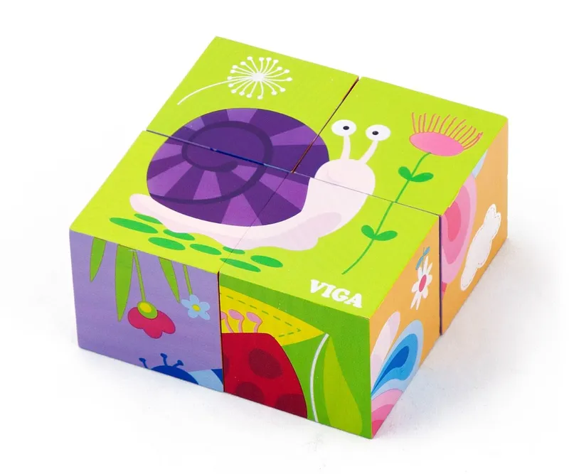 VIGA 50160 Klocki Puzzle Owady