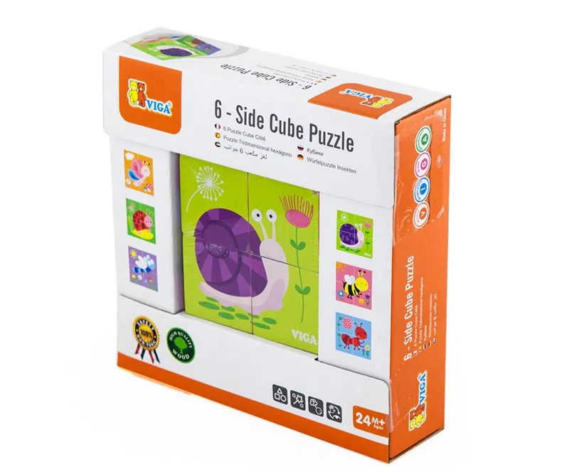 VIGA 50160 Klocki Puzzle Owady