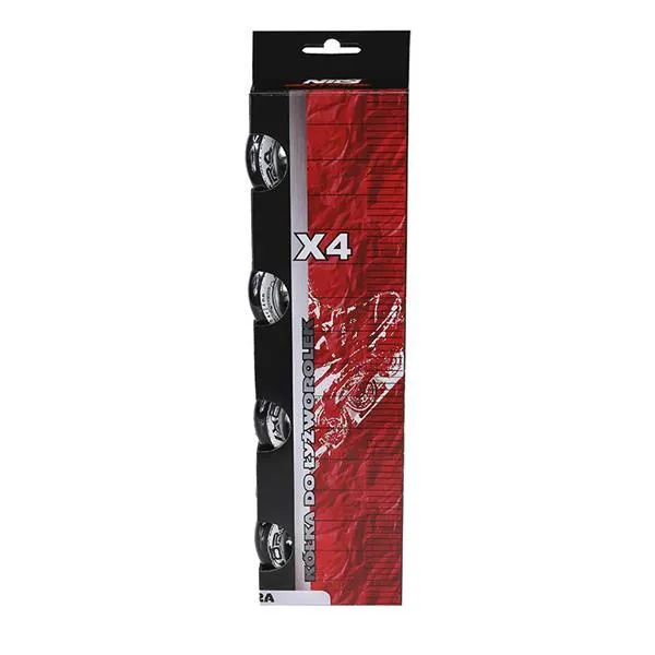 PU 70x24 82A Kółka (4 Szt.) NILS EXTREME - CZARNE