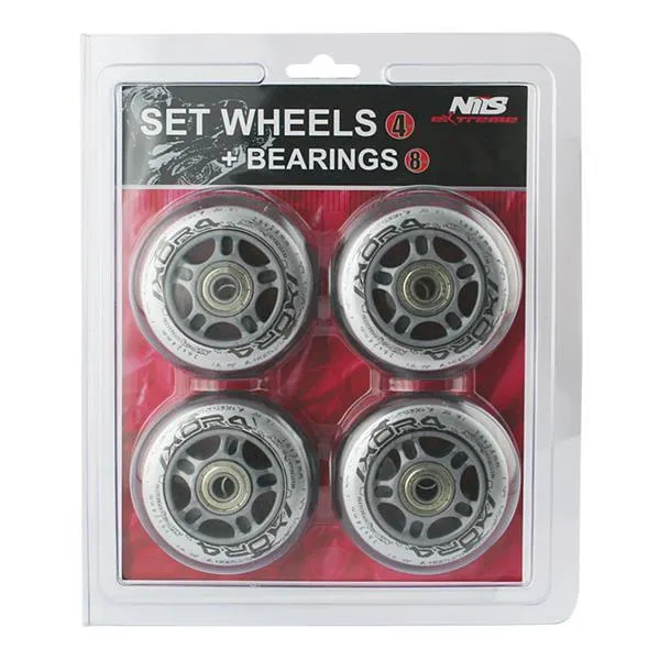Pu 70x24 82A Przezroczyste (4 Szt.) + ABEC-7 (8 Szt.) Zestaw NILS Extreme