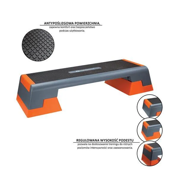 AS007 Black/Orange Step Do Aerobiku Hms Premium