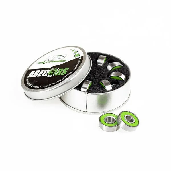 ABEC-5 Rs Carbon Łożyska (8szt.) Opak. Metal NILS Extreme - Zielony