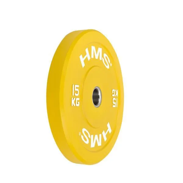 CBR15 Yellow Talerz Olimpijski Bumper 15 kg Hms