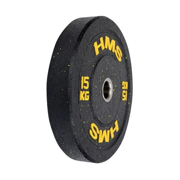 HTBR15 Yellow Talerz Olimpijski Bumper 15 kg Hms