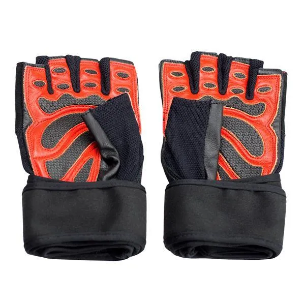 RST01 Black/Red Rozm. M Rękawice Na Siłownię Hms