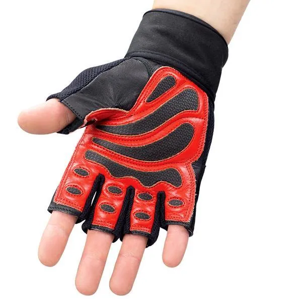 RST01 Black/Red Rozm. M Rękawice Na Siłownię Hms