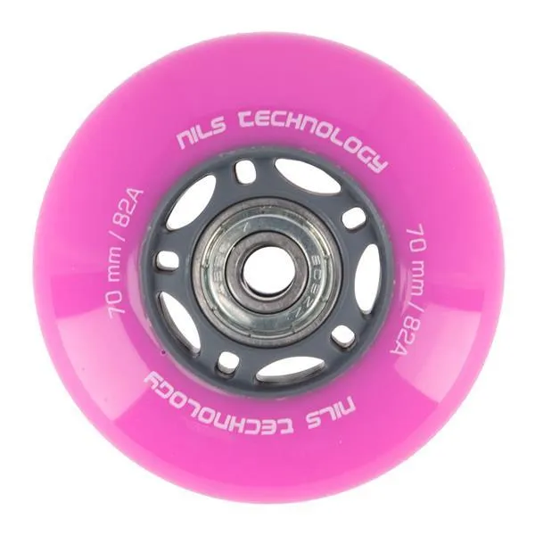 PU 70x24 82A (4szt.) + ABEC-7 (8szt.) ZESTAW NILS EXTREME - Różowe