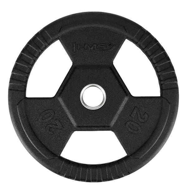 TOH20 Talerz Olimpijski Ogumowany 20 kg Hms - Czarny