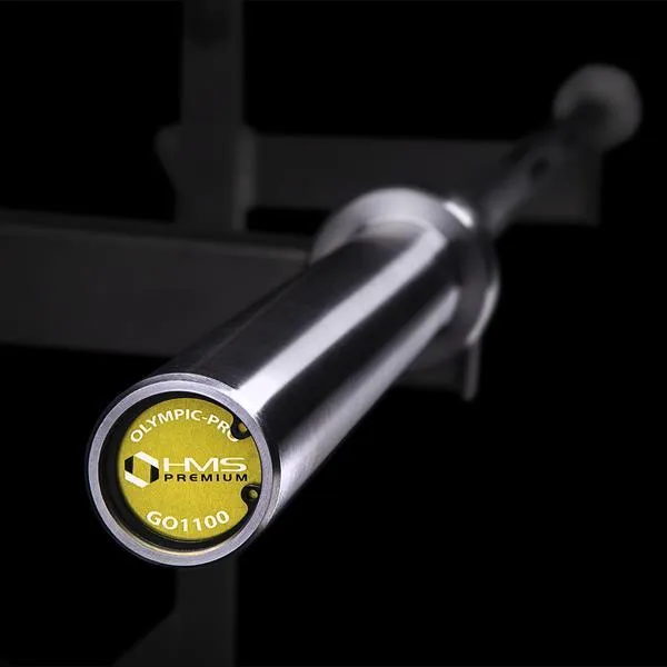 GO1100 1100kg Gryf Olimpijski Hms Premium + ZG1500 Golden Zaciski Lock Jaw (2 Szt)