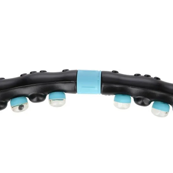HHP006 Black-Blue Hula Hop Masujący Z Magnesami 98cm Hms