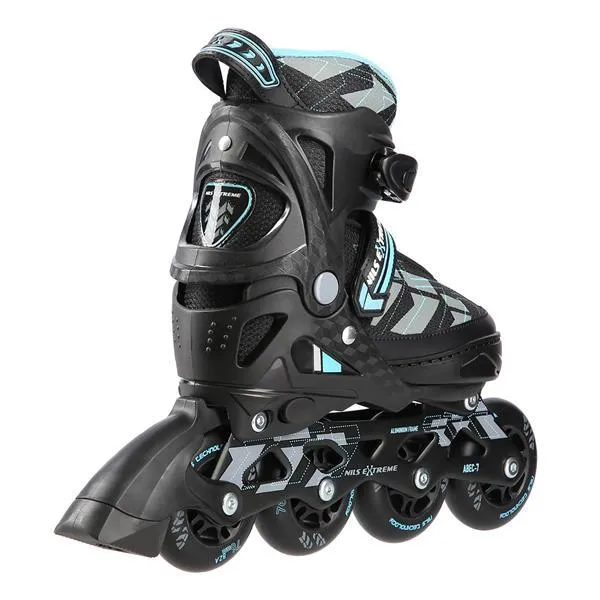 NA11002 Czarno/Niebieskie Rozm. M (35-38) Łyżworolki NILS Extreme
