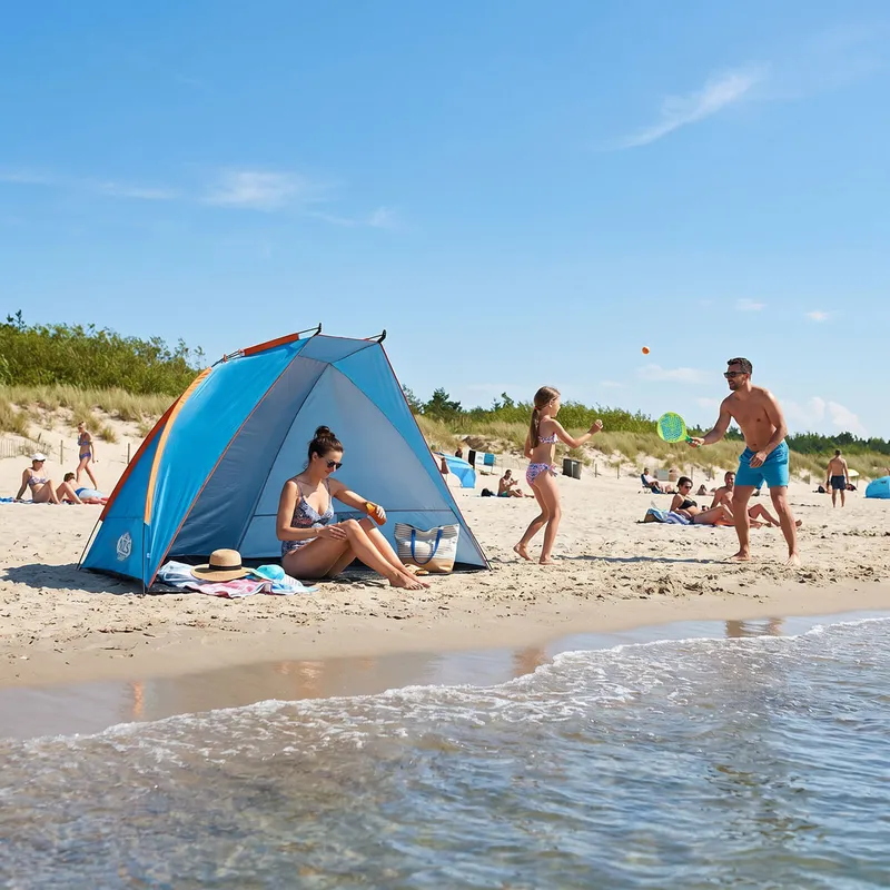 NC8030 Namiot Plażowy 260x120x120 cm NILS Camp - Niebieski
