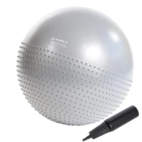 YB03 65cm Light Gray Piłka Gimnastyczna Masujaca Hms