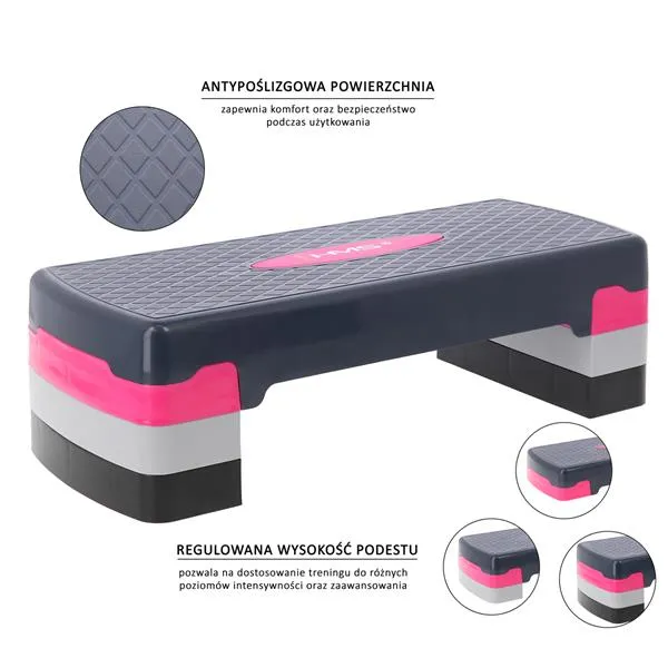AS002 Pink/Grey Step Do Aerobiku Hms