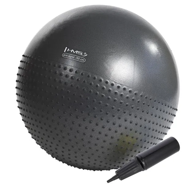 YB03 75cm Dark Gray Piłka Gimnastyczna Masujaca Hms