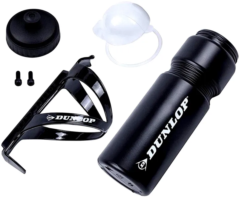 Bidon Rowerowy Dunlop 750ml Z Koszykiem - Czarny