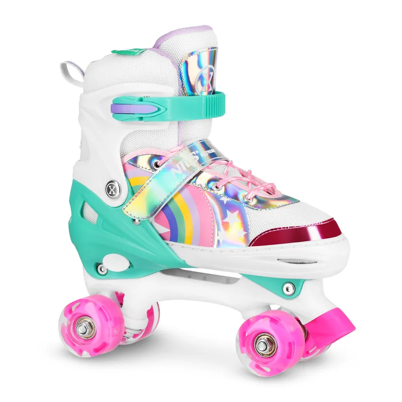 NQ0187 LED Wrotki Rainbow Rozm. L(39-41) NILS Extreme