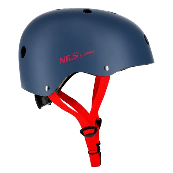 MTW001-1 Kask Rozm. XS(48-52CM) NILS Extreme - Szaro-Czerwony