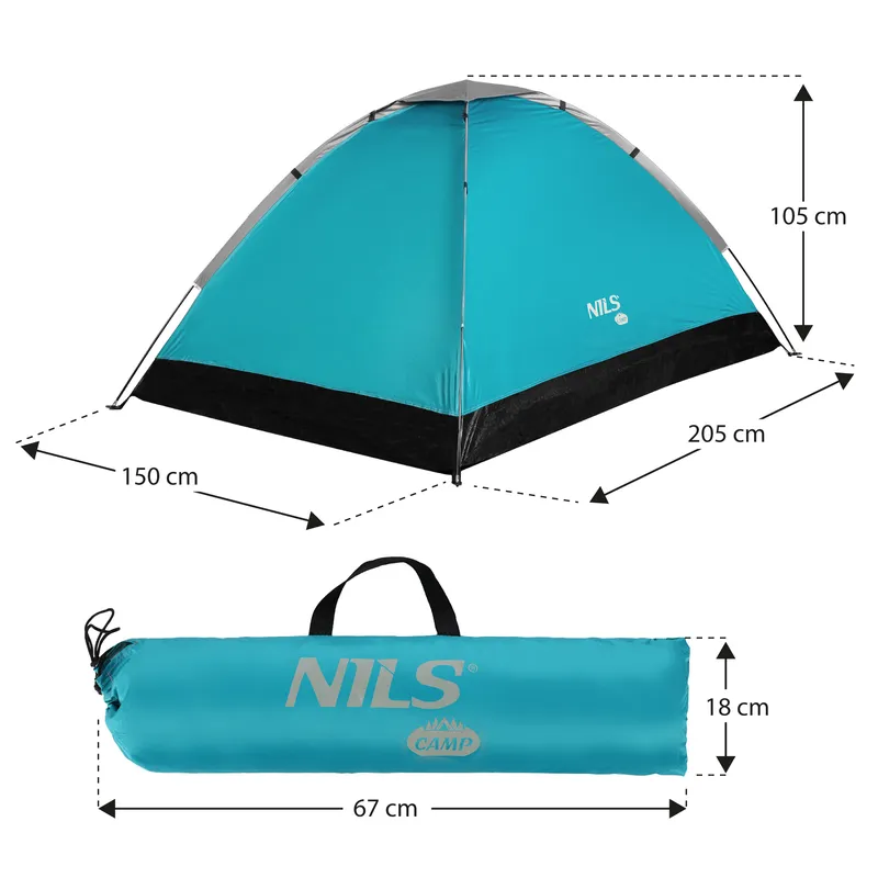 NC3021 Namiot Kempingowy NILS Camp - Niebieski