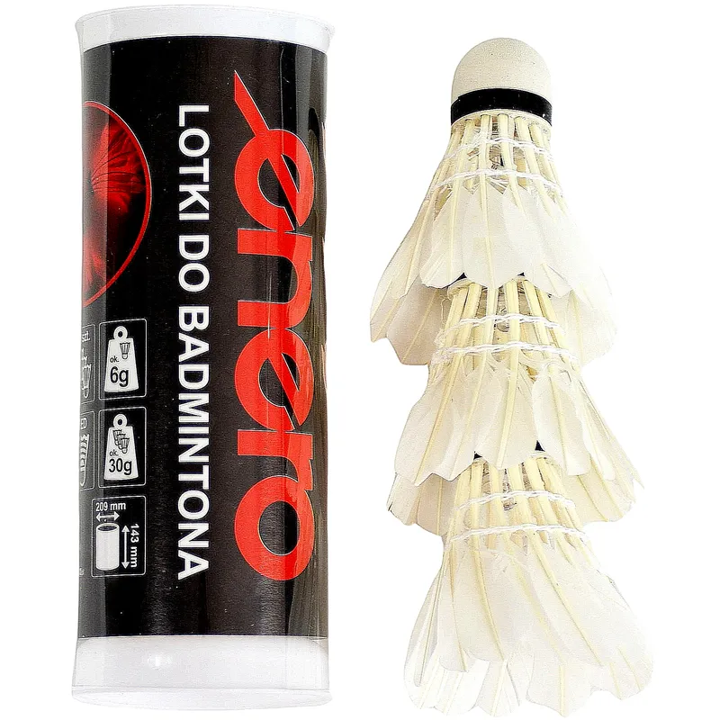 Lotka Badminton Z Piór 3 szt LED Enero
