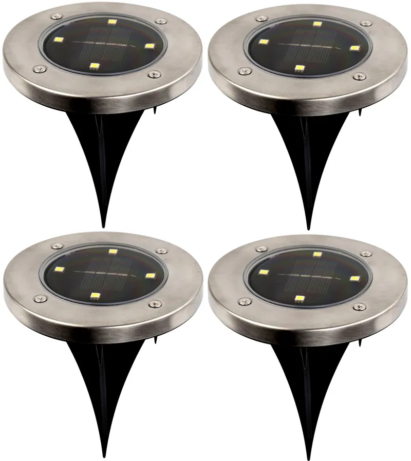 Lampa Solarna 4 LED Smd Do Wbicia W Podłoże KPL.4SZT