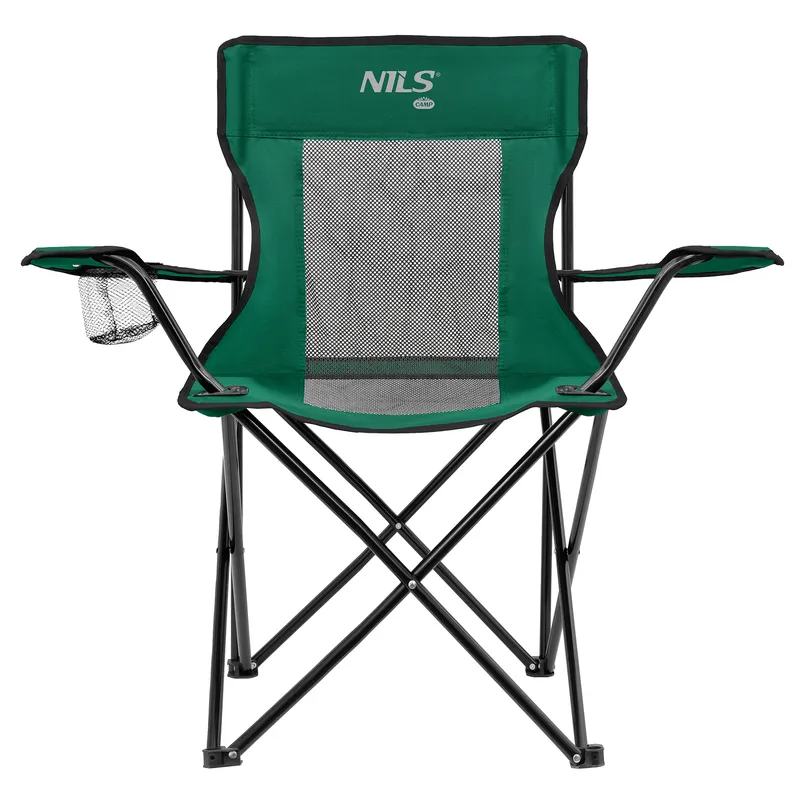 NC3302 Krzesło Turystyczne NILS Camp - Zielono-Czarny