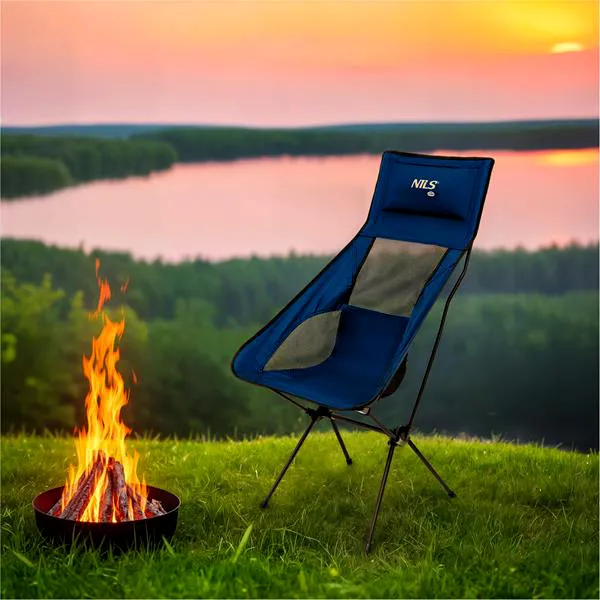 NC3322 Krzesło Składane Ultralight NILS Camp - Granatowe