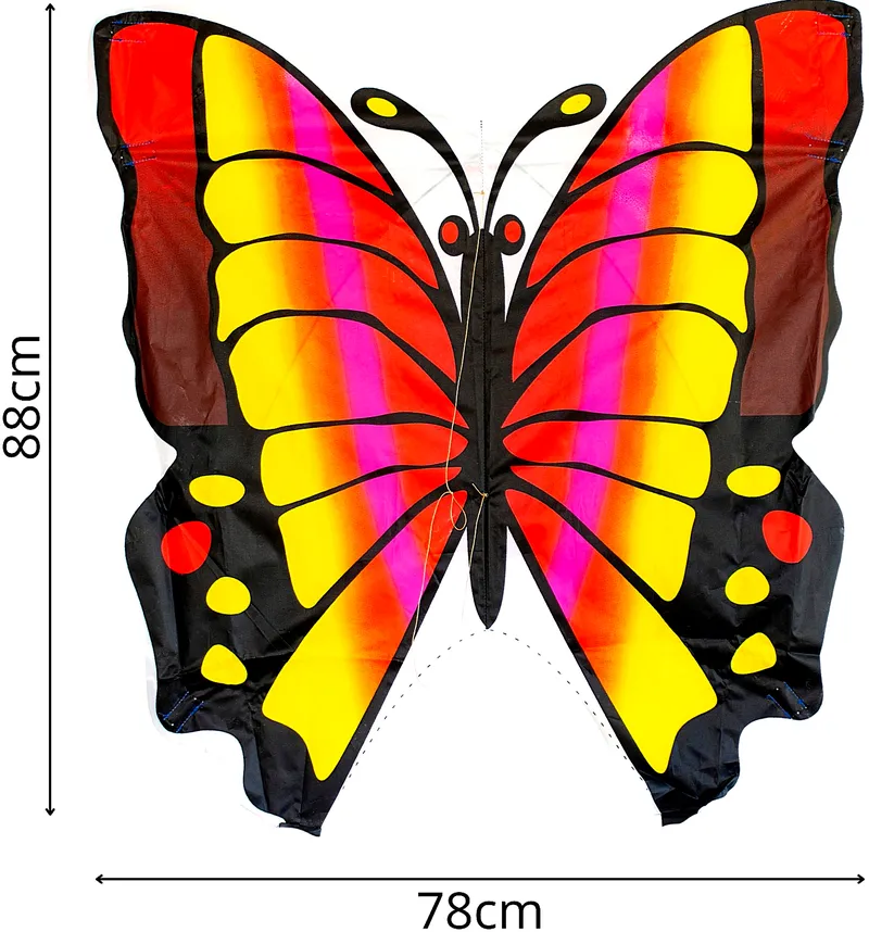 Latawiec Motyl 88x78cm Różowo Żółty Enero