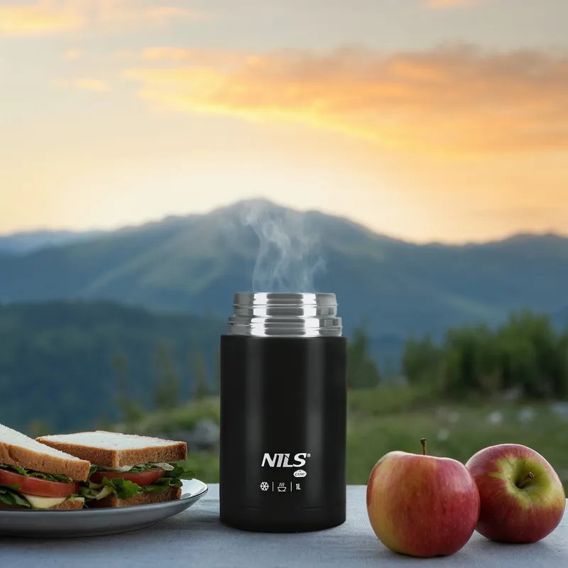 NC3802 Termos Obiadowy 1000ml NILS Camp - Czarny