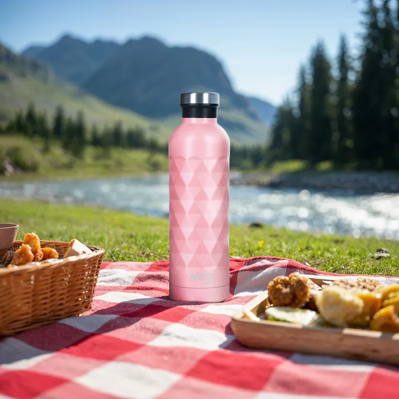 NC3805 Butelka Turystyczna 750ml NILS Camp - Różowa