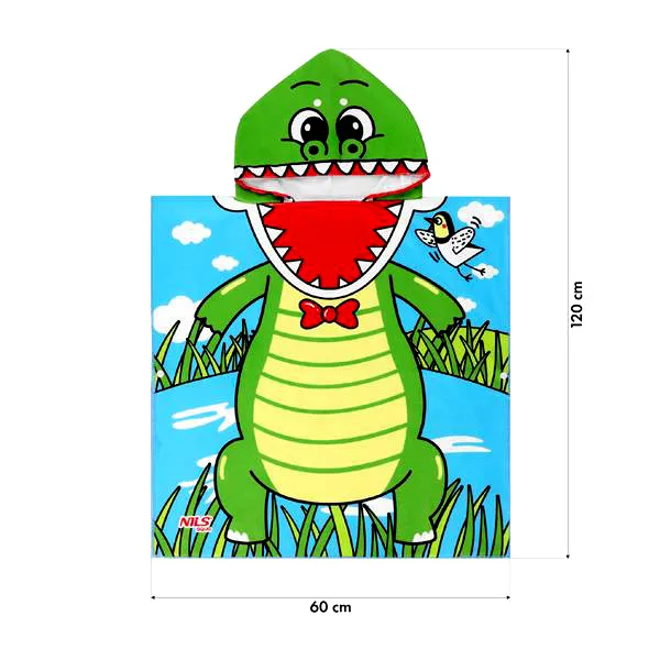 NAR20 Ręcznik Ponczo Crocodile NILS Aqua