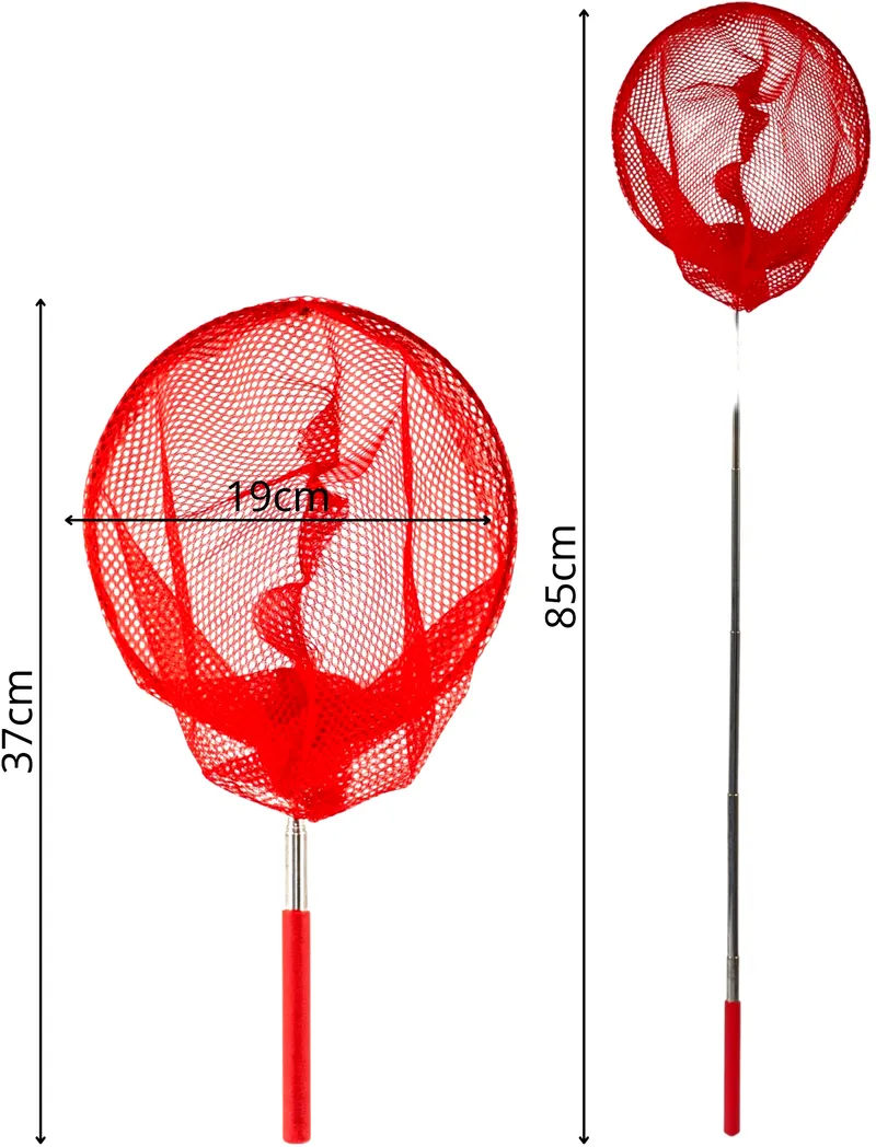 Siatka Na Motyle Owady Składana Teleskopowa 38,5-86CM - Czerwona