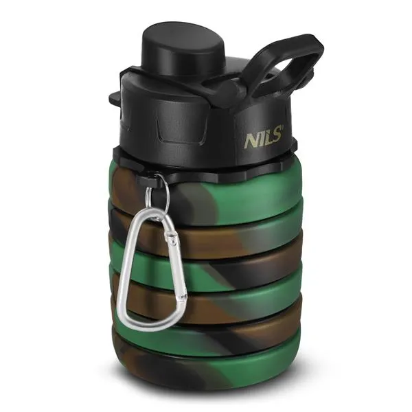 NC4106 Bidon Silikonowy Składany 500ml NILS - Zielony