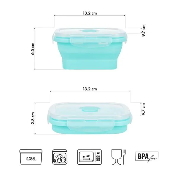 NC4105 Pojemnik/Lunch Box Składany 355ml NILS Camp - Miętowy