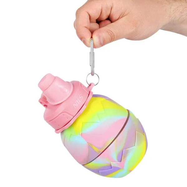 NC4102 Bidon Silikonowy Składany 700ml NILS - Różowy