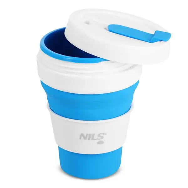 NC4103 Kubek Silikonowy Składany 475ml NILS Camp - Niebieski
