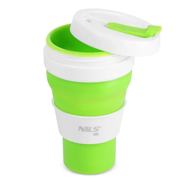 NC4103 Kubek Silikonowy Składany 600ml Jasno NILS Camp - Zielony