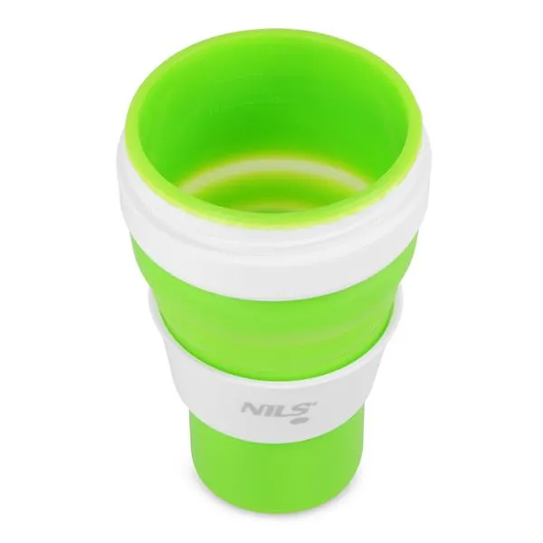 NC4103 Kubek Silikonowy Składany 600ml Jasno NILS Camp - Zielony