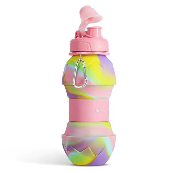 NC4102 Bidon Silikonowy Składany 700ml NILS - Różowy