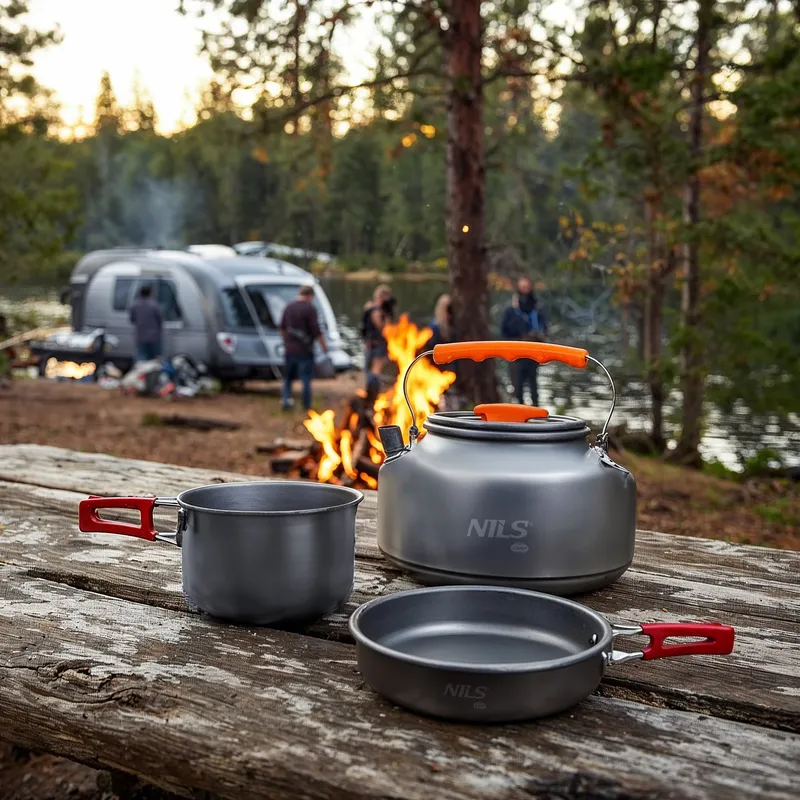 NC17118 Czajnik Turystyczny Z Pokrywką 1,1 l NILS Camp