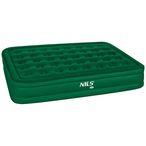 NC2808 Materac Dwuosobowy King Size + Pompka Elektryczna NILS Camp - Zielony