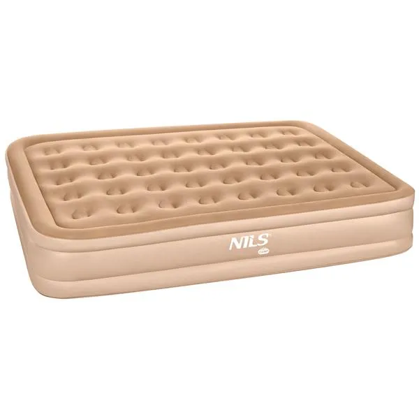 NC2808 Materac Dwuosobowy King Size + Pompka Elektryczna NILS Camp - Beżowy