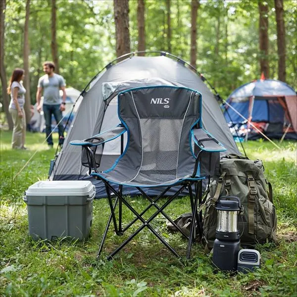 NC3706 Krzesło Turystyczne NILS Camp - Szare