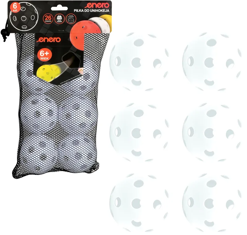 Piłka Unihoc Meczowa Enero 6szt - Biała