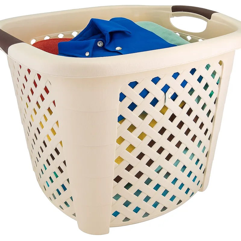 Kosz Kwadrat RATTAN 34l -Beż */ 44x44x33 cm