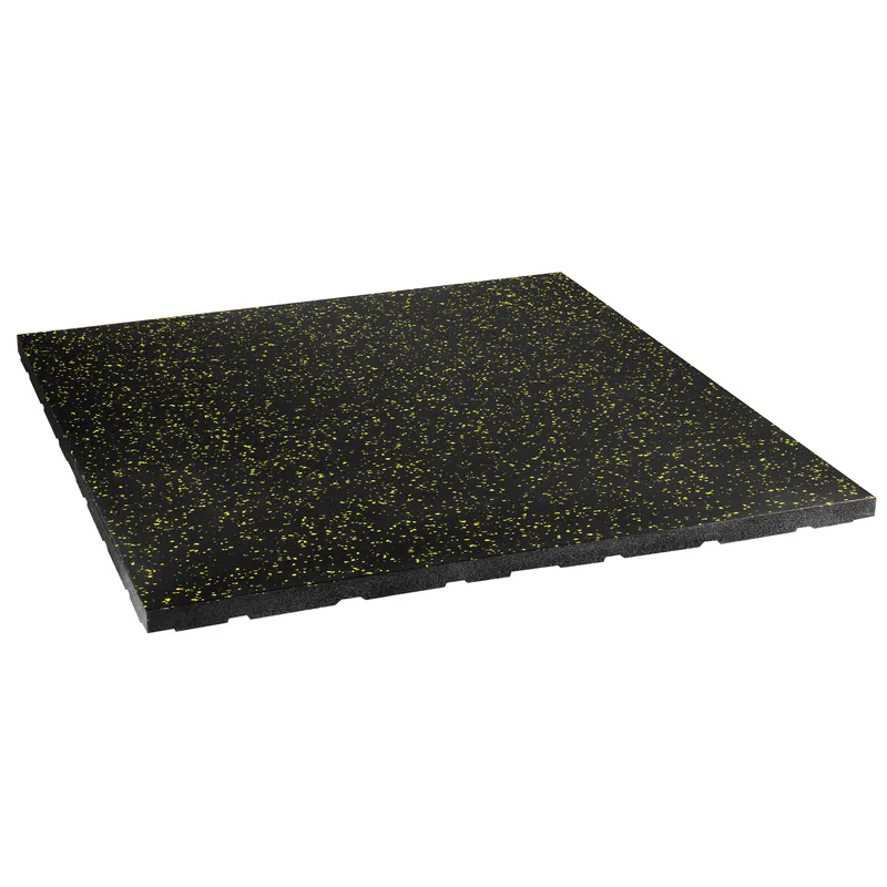 POS35 Podłoga Gumowa Pod Sprzęt Fitness Z Wypustkami Black/Yellow Hms