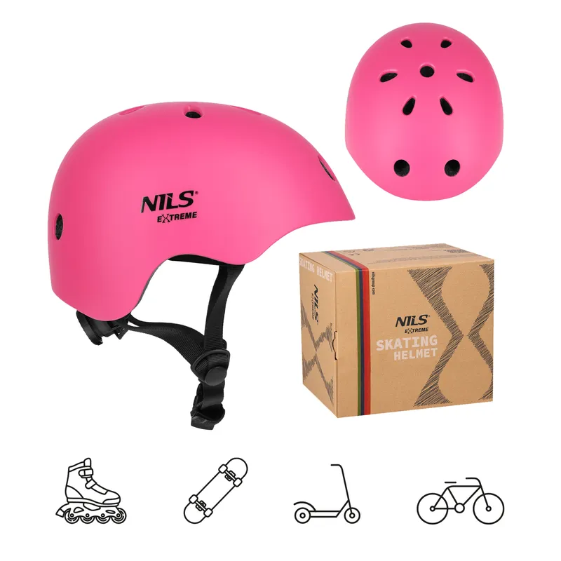 MT301 Kask XS(48-52CM) NILS Extreme - Różowy