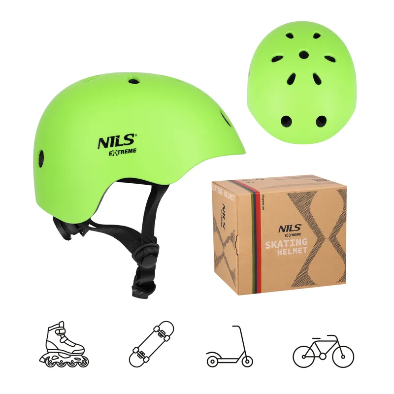 MT301 Kask XS(48-52CM) NILS Extreme - Zielony