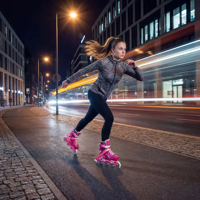 NA1055 Łyżworolki Blaze Rozm. M(35-38) NILS Extreme - Różowe