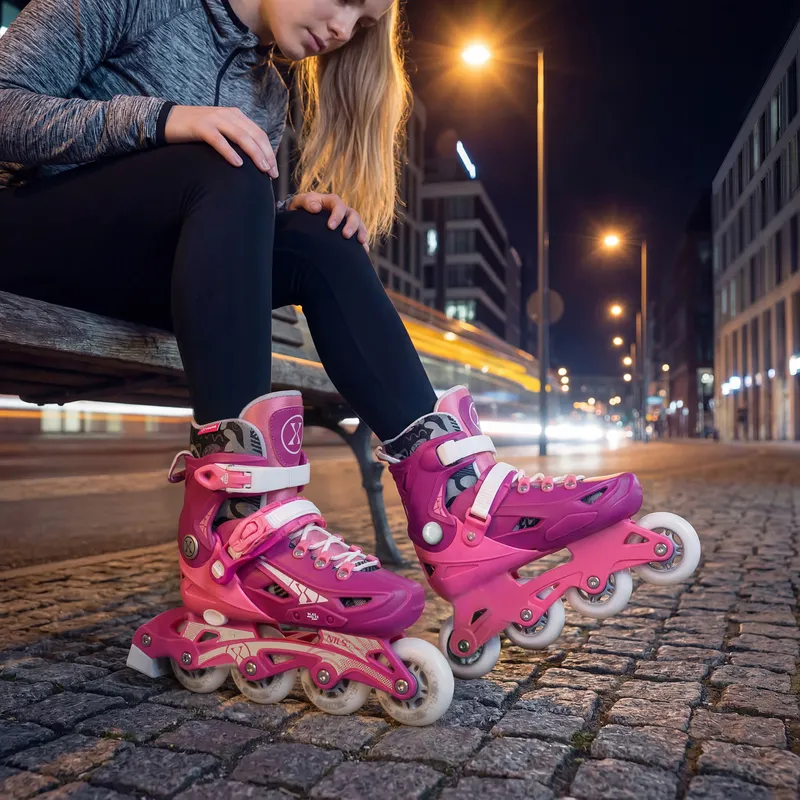 NA1055 Łyżworolki Blaze Rozm. M(35-38) NILS Extreme - Różowe